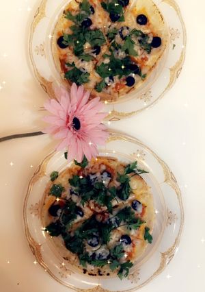صورة لوصفة بيتزا سريعه 🌟🍕