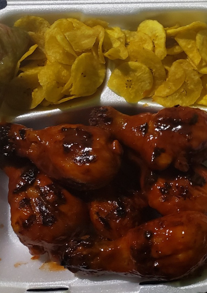 Una foto de Conitos de pollo en salsa bbq