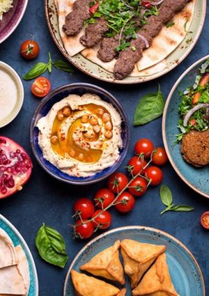 A picture of Mezze platters (Lebanon).