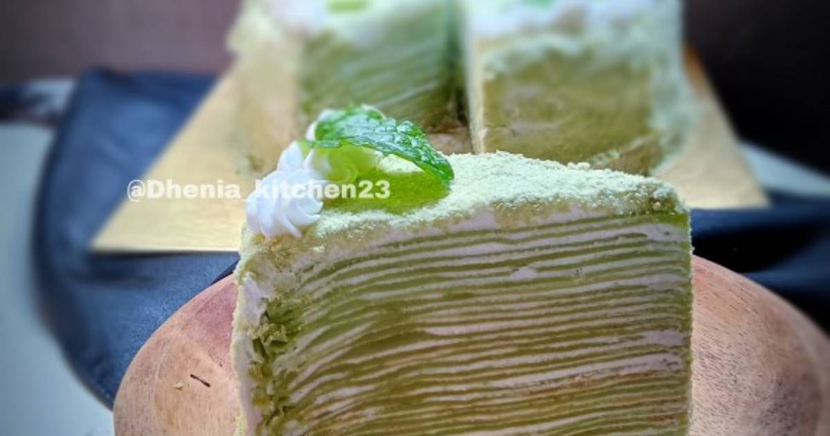 Resep Mille crepes cake chocollatos matcha oleh Dhenia Cookpad