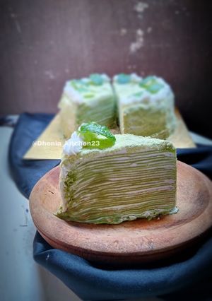 Foto resep Mille crepes cake chocollatos matcha