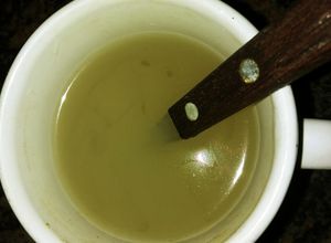 Una foto de Infusión de aloe vera, manzanilla y bicarbonato 😪