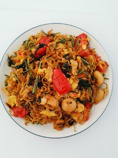 Foto resep Mie Kangkung Belacan