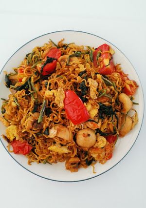 Foto resep Mie Kangkung Belacan
