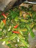 Tumis genjer ikan asin penja