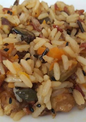 Una foto de Arroz salvaje vegetariano