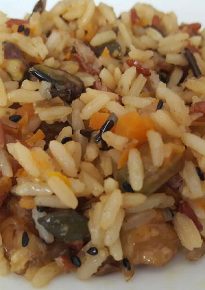 Una foto de Arroz salvaje vegetariano