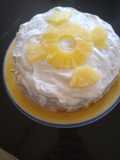 Torta de panqueques a la piña colada