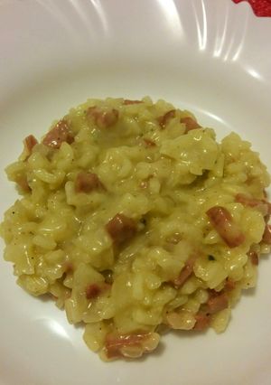 Foto de Risoto de calabresa com três queijos