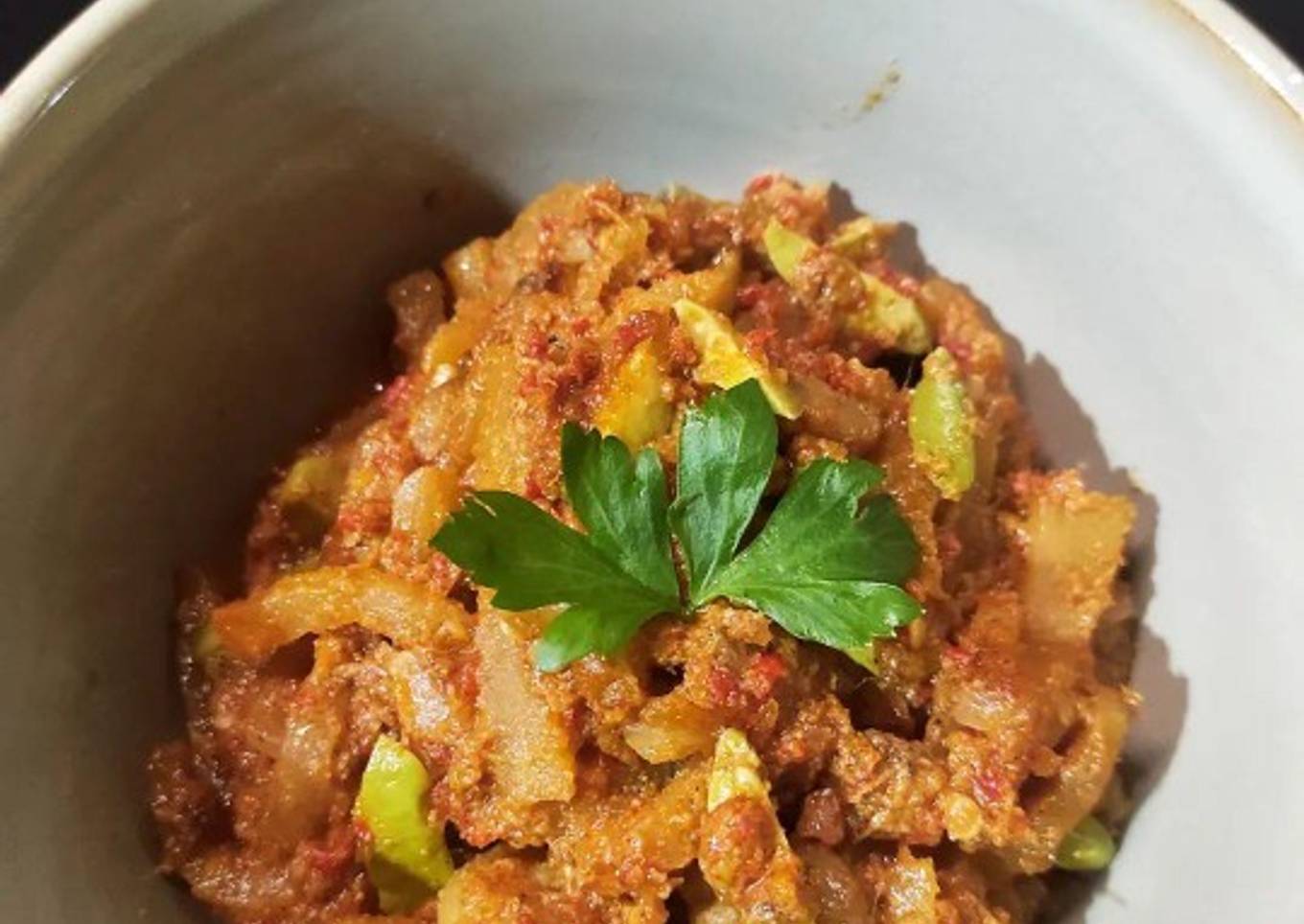Sayur Bengkuang pete udang Masak Santan