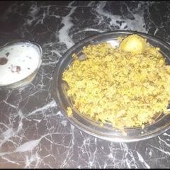 A picture of Memoni bhuni khichri.