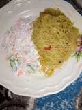 Jallop spaghetti and coleslaw