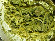 Gambar spageti pesto