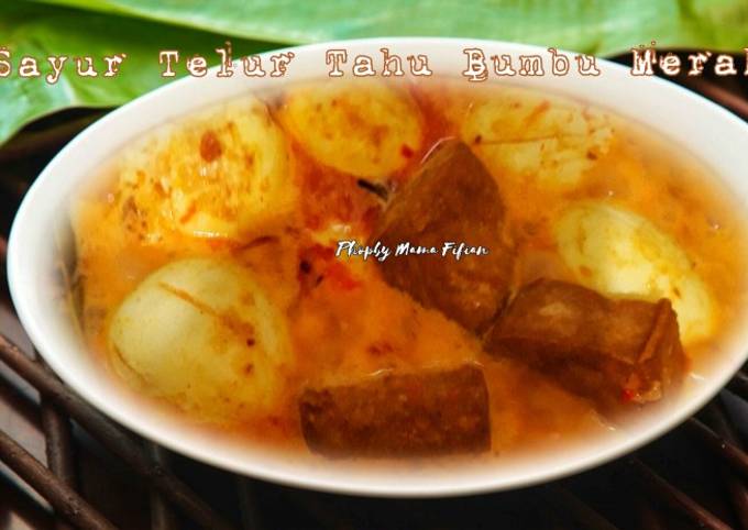 Ini dia! Resep termudah buat Telur Tahu Bumbu Merah  enak