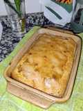 Torta fácil y rápida con trocitos de durazno (: