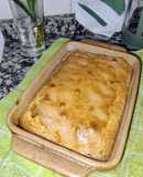 Torta fácil y rápida con trocitos de durazno (: