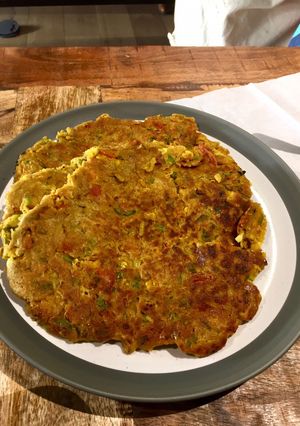 A picture of Indian Spiced Vegetable Pancake.