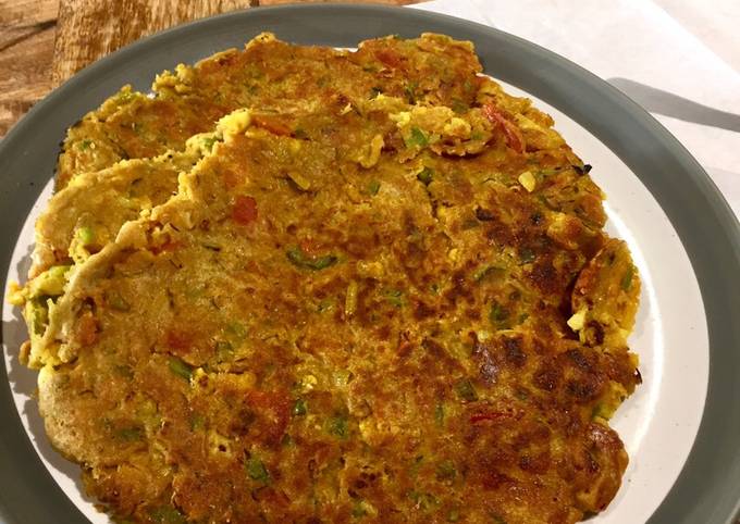 Indian Spiced Vegetable Pancake