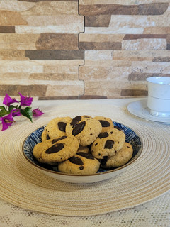 Una foto de Galletitas chocolate, miel y coco