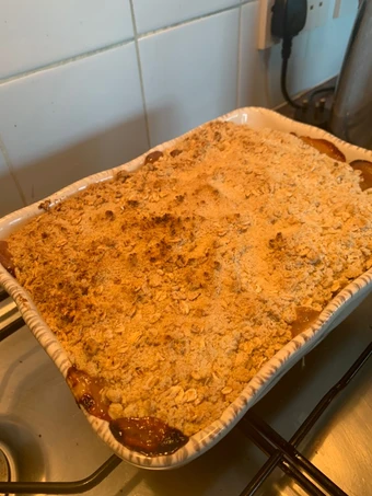 Recipe Gooseberry and apple crumble which So Delicious