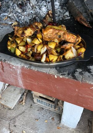 Una foto de Pollo al disco a la cerveza