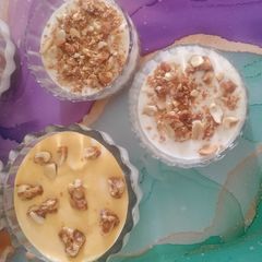 A picture of No-Bake Cheesecake with Paneer.