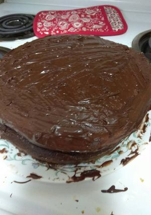 Una foto de Pastel de chocolate y vainilla