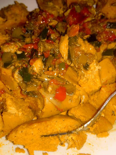 A picture of Moi moi and fish souce.