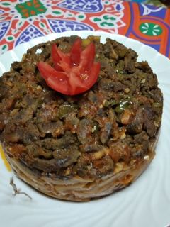 صورة لوصفة طاجن مكرونه بالكبده