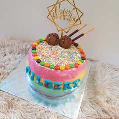 A picture of Rainbow Cake.
