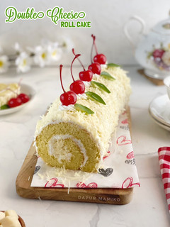 Foto resep Double Cheese Roll Cake