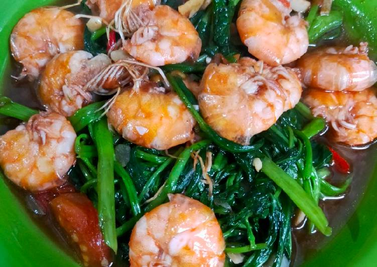 Bahan Tumis kangkung udang | Cara Membuat Tumis kangkung udang Yang Sempurna