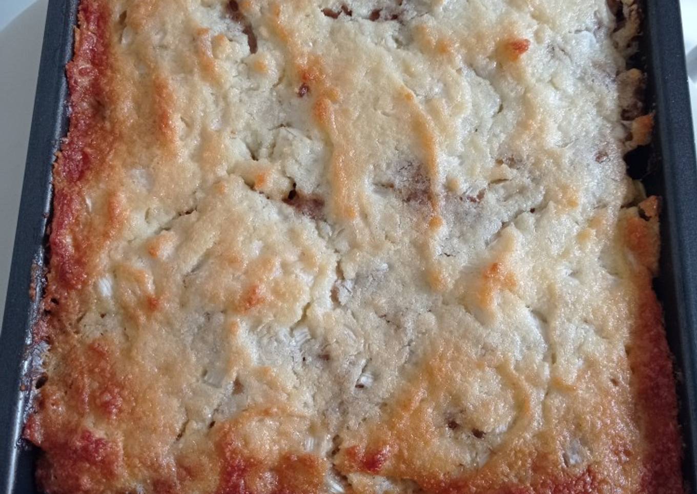 Carne picada con patatas y mahonesa