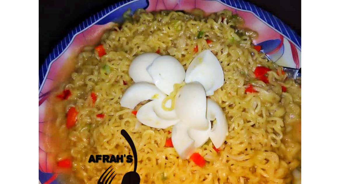 Jollof Din Indomie Girki Daga Afrahs Kitchen Cookpad