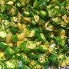 A picture of Bhindi Sabji.