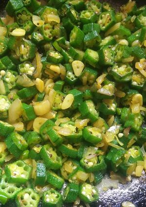 A picture of Bhindi Sabji.