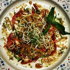 Thai Salad with Shrimp and Fried Rice Noodles A picture of Thai Salad with Shrimp and Fried Rice Noodles.