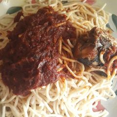 A picture of Spagetti.