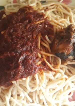 A picture of Spagetti.