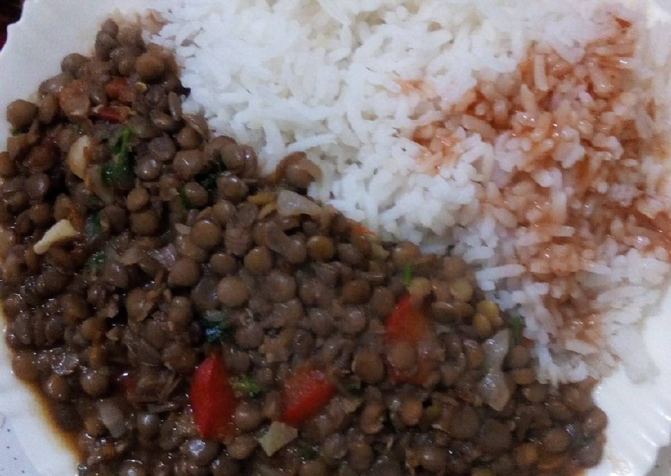 Lentils and rice