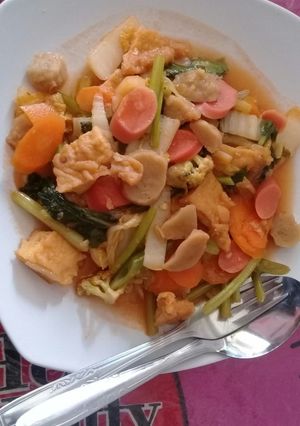 Foto resep Capjay kuah merah
