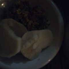 A picture of Yam with egg sauce.