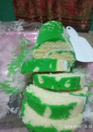 Foto resep Bolu gulung pandan ekonomis