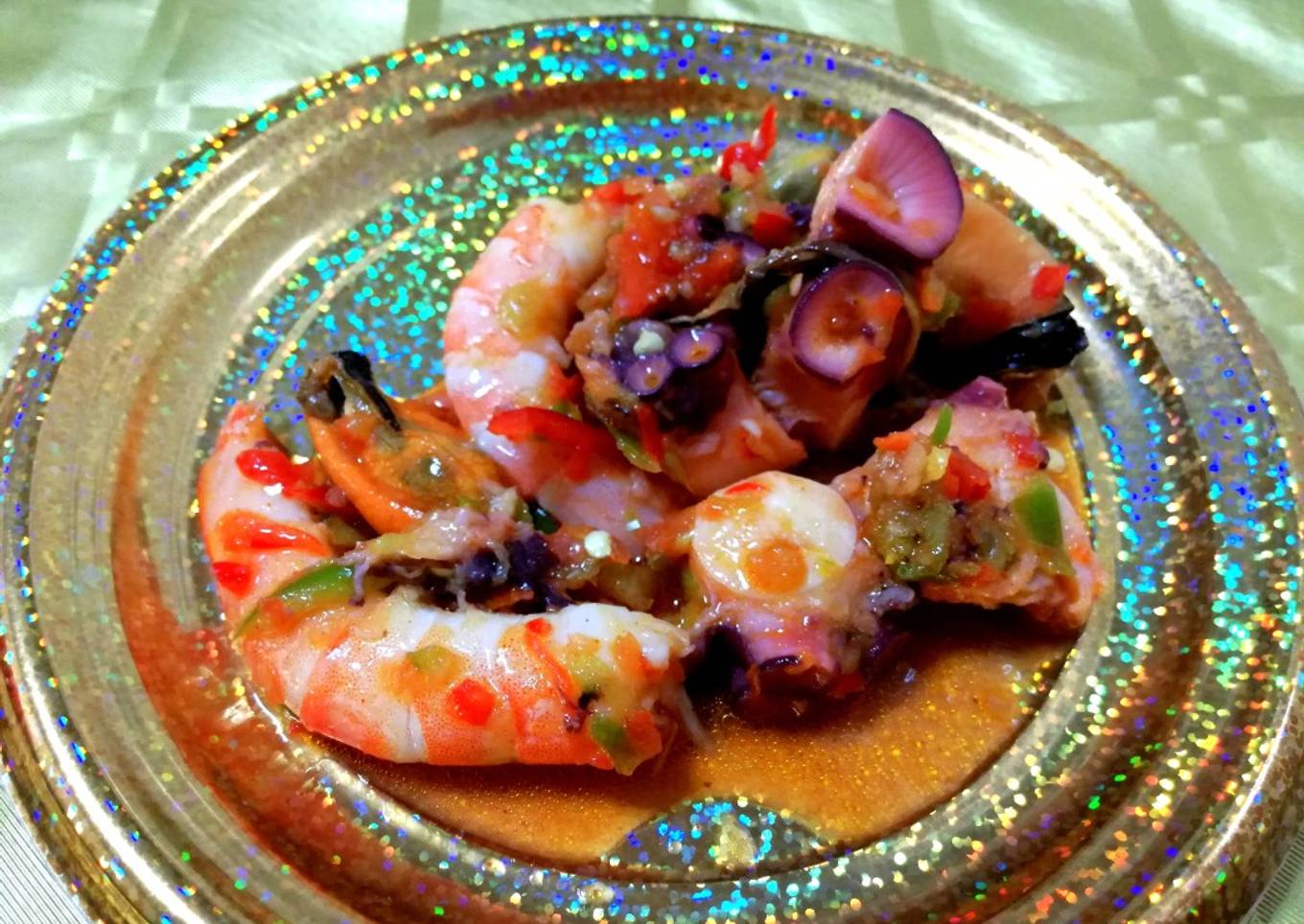 Salpicón de marisco con vinagreta suave 🥗🐙🦐