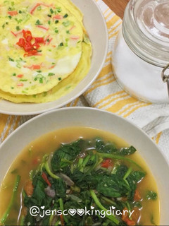 A picture of Crab Stick Omelette.
