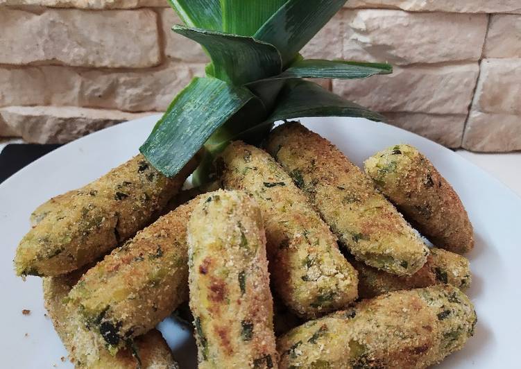 Polpette con porro e ricotta