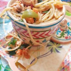 Chicken tikka speghti pasta A picture of Chicken tikka speghti pasta.