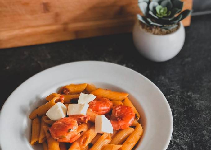 Pasta Penne Udang super gampang & cepat. Seperti numis sayur!