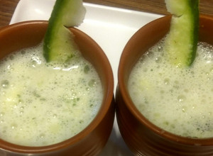 A picture of Raw mango tangy and sweet Lassi.