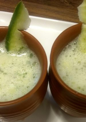 A picture of Raw mango tangy and sweet Lassi.